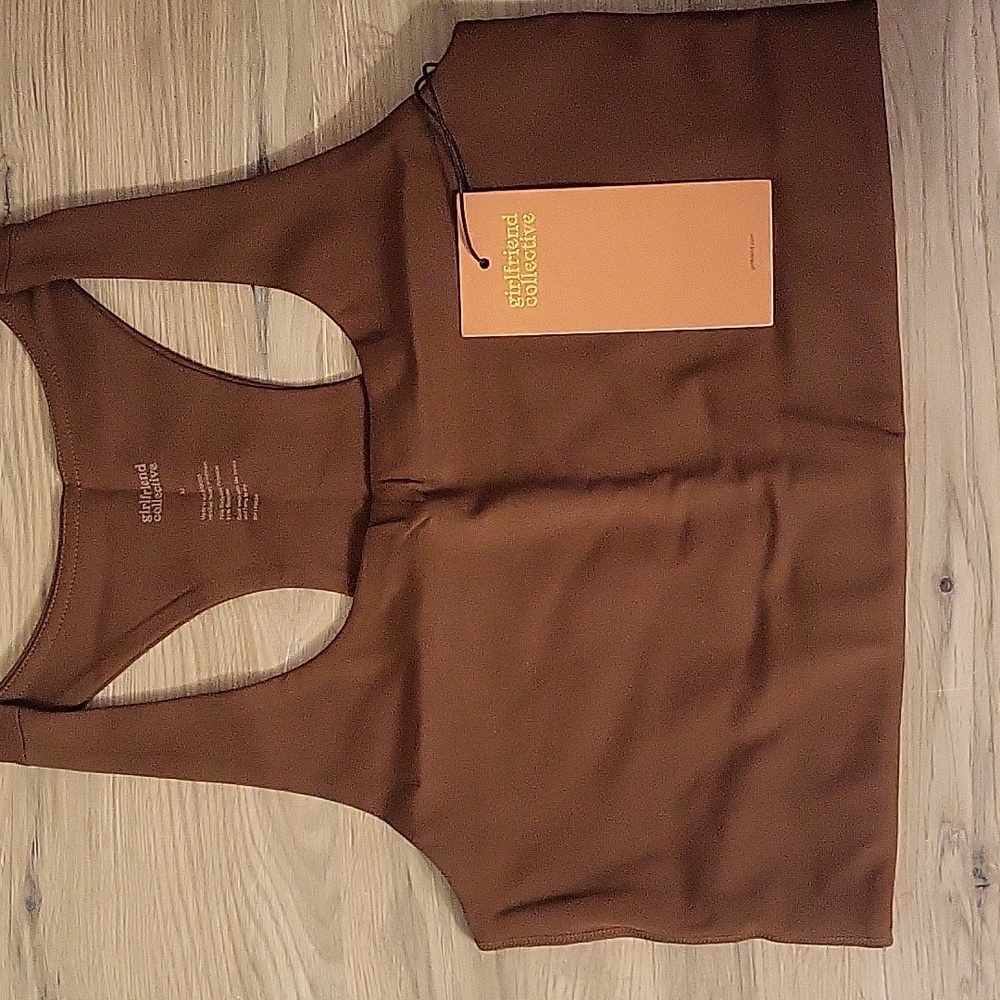 girlfriend collective Paloma Sports Bra in Brown - Picture 5 of 6